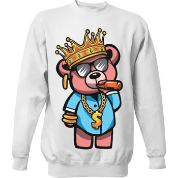 Pánská mikina Mikina bez kapuce Unisex s potiskem Gangster Medvěd Hip Hop pánské