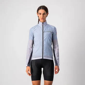Cyklistická bunda CASTELLI dámská větrovka Squadra Stretch, silver gray/dark gray L