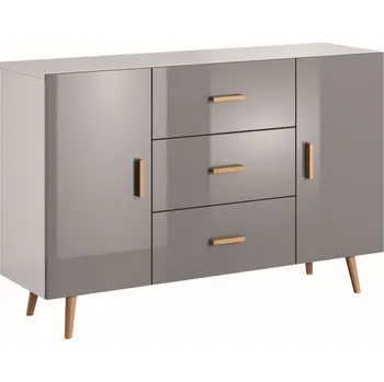 Komoda Eoshop Komoda Brela S3D2K, šedá / bílá, lamino