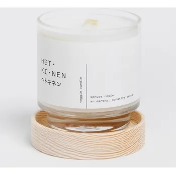 Svícen Hetkinen Vonná svíčka ve skle Veggie, smrk-pryskyřice / kulatá