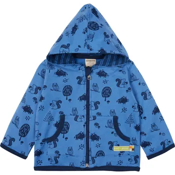 Chlapecká mikina Dětská mikina s kapucí Lesní zvířátka modrá loud + proud Velikost: 110/116