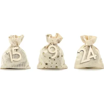 Vánoční dekorace PartyDeco Adventní kalendář pytlíčky