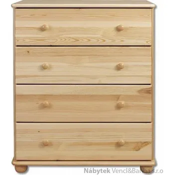 Ložnice Drewmax Dřevěná komoda, prádelník z masivního dřeva borovice KD110 Pacyg