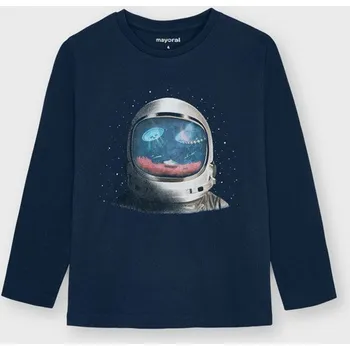 Chlapecké tričko Chlapecké tričko s výšivkou Mayoral 4089-28 modré Rozměr: 92