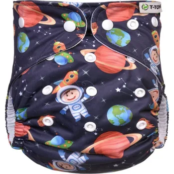 Plenkové kalhoty T-TOMI Kalhotková plena AIO - přebalovací set patentky, universe