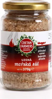 Kuchyňská sůl Cretan Farmers Krétská mořská sůl uzená 370 g