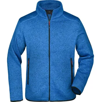 Daiber Pánská bunda Knitted Fleece JN762 Barva: Modrá královská - Carbon, Velikost: S