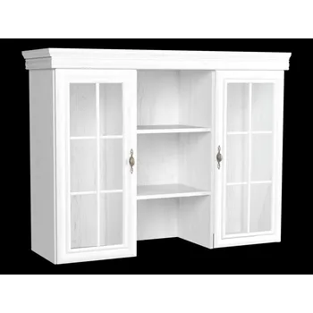 Knihovna Eoshop Nadstavbová vitrína pro komodu Lora 3KK, borovice andersen, lamino