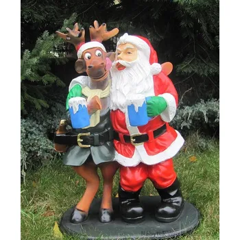 Zahradní dekorace zahradní dekorace z polyesteru Santa s losem Z49 welt