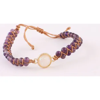 Souprava šperků Náramek opál a ametyst