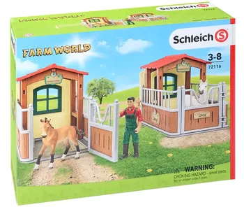 domeček pro figurky Schleich Farm World 72116 Návštěva otevřené stáje
