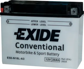 Motobaterie Exide E50-N18L-A3 12V 20Ah 260A