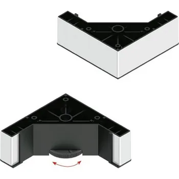 Nábytkové kování Kapsan Nábytková nožka BELLA s rektifikací 120 x 50 chrom