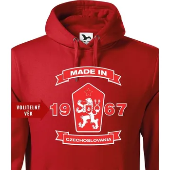 Pánská mikina Bezvatriko.cz Pánská mikina Bezvatriko.cz 0513 Červená L