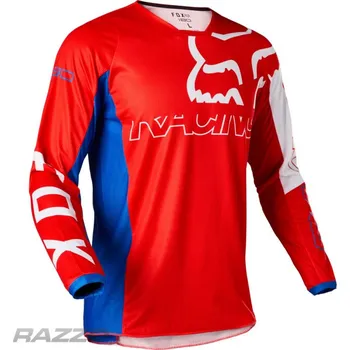Moto dres Pánský MX dres FOX 180 Skew Jersey White Red Blue 2022 XL