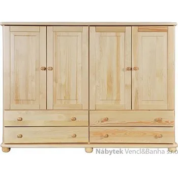 Ložnice Drewmax Dřevěná komoda, prádelník z masivního dřeva borovice KD157 Pacyg