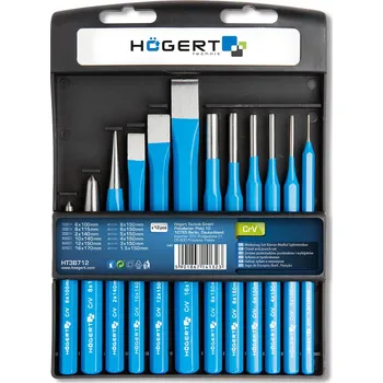 Sada nářadí Sada dlát, děrovačů & razníků HOGERT HT3B712 12 ks