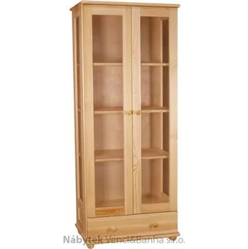 Knihovna dřevěná knihovna, vitrína z masivního dřeva borovice drewfilip 5