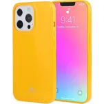 Goospery lesklý kryt z měkkého plastu pro iPhone 13 Pro - žlutý