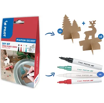 Pilot Pintor XMAS sada 4 ks + jmenovky na stůl