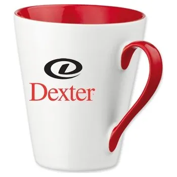 Bowling HRNEK NA KÁVU 300 ML S LOGEM DEXTER ČERVENÝ