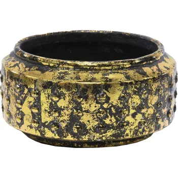 Obal keramika pr.24cmV12cm zlatá (124327)