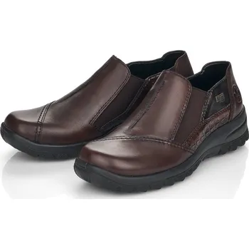 Dámské polobotky Dámské kožené polobotky L7178-25 Rieker hnědé Barva: braun, Velikost: 38