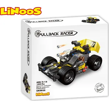 ostatní stavebnice Linoos Stavebnice 199ks auto sportovní na zpětný chod