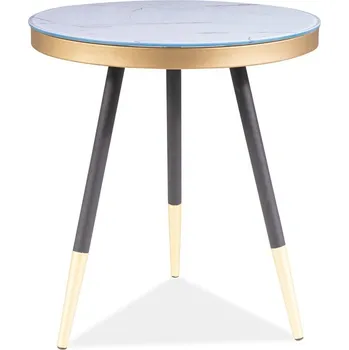 Konferenční stolek Konferenční stolek VEGA C bílý mramor/černá/zlatá