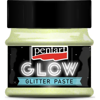 Speciální výtvarná barva Pentart glitrová pasta svítící ve tmě 50 ml Barva: Duhová svítící modře