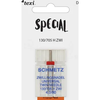 Nástroj na niť a příze Dvojjehla TEXI UNI TWIN 130/705 H ZWI NE 4,0 80