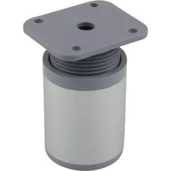 Strong Nábytková nožka kulatá s rektifikací 40 x 60 eloxovaný hliník