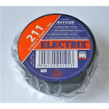 Elektroinstalační materiál Izolační páska PVC 25/10 ANTICOR černá