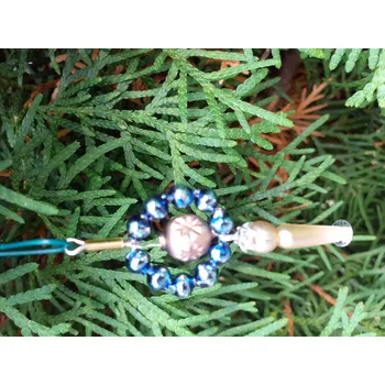 Vánoční dekorace kytička modrá