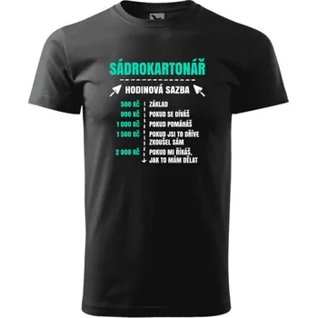 Pánské tričko Pánské tričko Malfini Basic Hodinová sazba - sádrokartonář