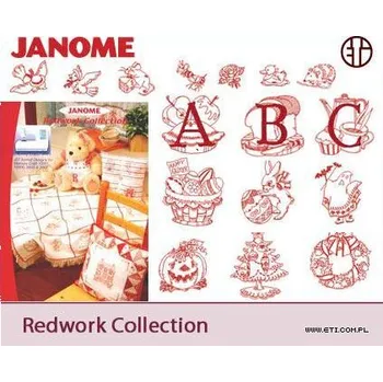 Sada výšivek Janome Redwork Collection