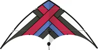 Létající drak Günther Xero Loop 160 x 80 cm černý/červený/modrý/bílý