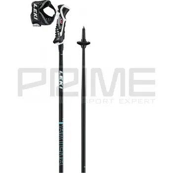 Sjezdová hůlka hole Leki Artena Airfoil 3D, black/dark turquoise/white - 115cm 115746