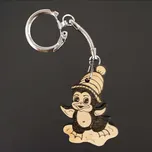 AMADEA Dřevěná klíčenka k domalování tučňák, 4 cm