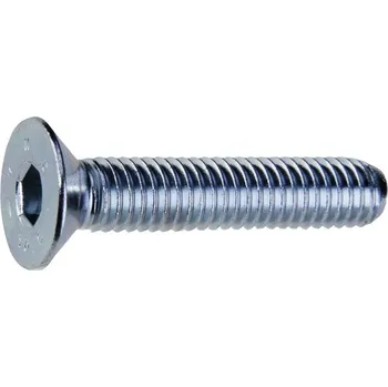 Šroub Metrický šroub zapuštěná hlava M10x40 Imbus, pevnost 10,9, zinek bílý, 50ks