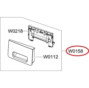 Samsung DC97-16349A zásuvka na prášek do pračky