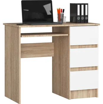 Psací stůl Psací stůl A-6 90 cm dub sonoma/bílý pravý