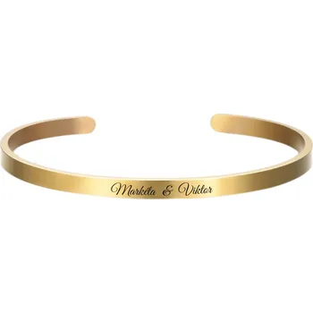 Náramek Šperky4U Ocelový náramek s rytinou textu, šíře 4 mm - OPA1741GD