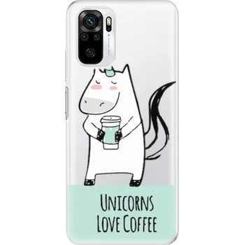 Odolné silikonové pouzdro iSaprio - Unicorns Love Coffee - Xiaomi Redmi Note 10 / Note 10S