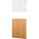 Skleněná a dřevěná dvířka 30A buk