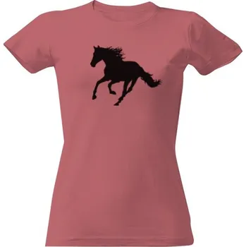 Dámské tričko Tričko s potiskem Dámské tričko Mustang lososová dámské