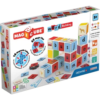 Stavebnice Geomag Geomag MagiCube Word Building 79 dílků 