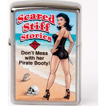 ZIPPO chrom gebürstet color "Scared Stiff Stories"