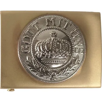 MIL-TEC Přezka na opasek "GOTT MITT UNS" PRUSKÁ mosazná - repro