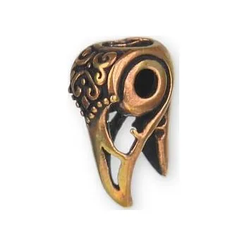 Dětské navlékací korálky imago Bronzový korálek havraní lebka